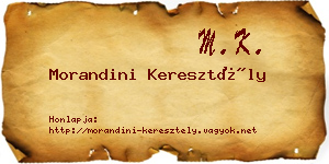 Morandini Keresztély névjegykártya
